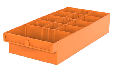 Medium Orange Plastic Van Bin