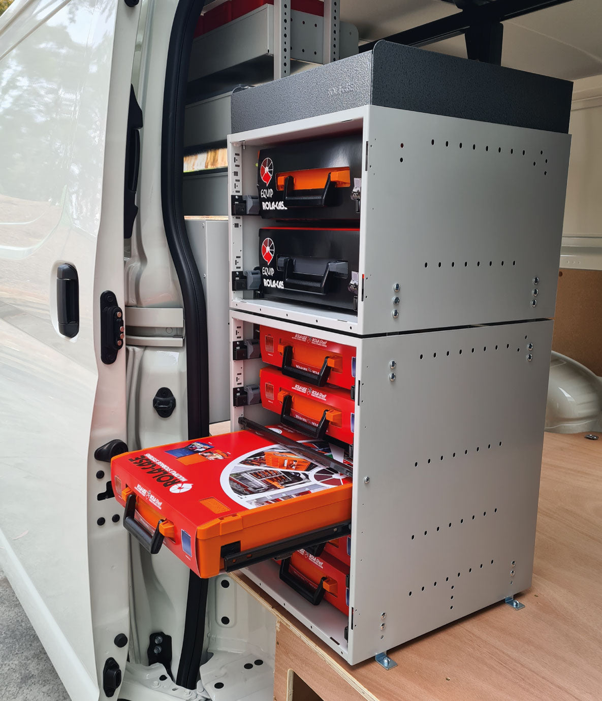 Toyota HiAce Van Fitouts | Rola-Case Rola-Shelf Australia