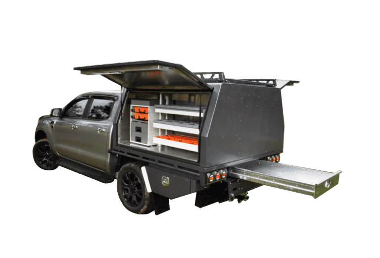 RolaCase Canopy Shelving Package 29 – canopy storage system front view