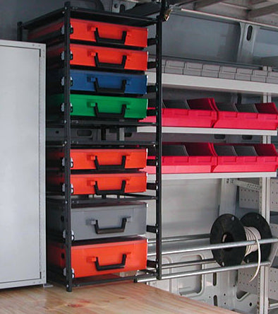 DIY installation of RolaCase cabinet kit in van