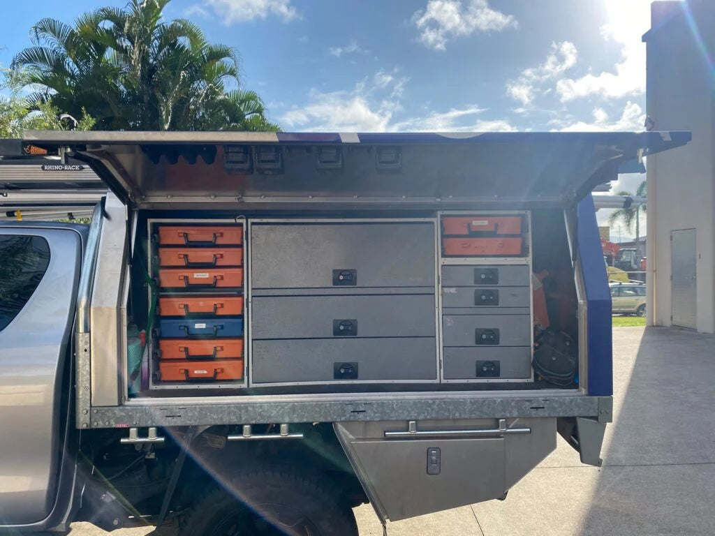 RolaCase metal drawer canopy package for ute