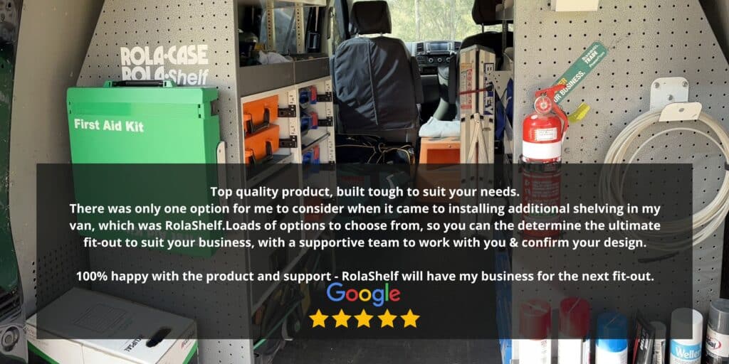 Custom engineered canopy shelving design by RolaCase