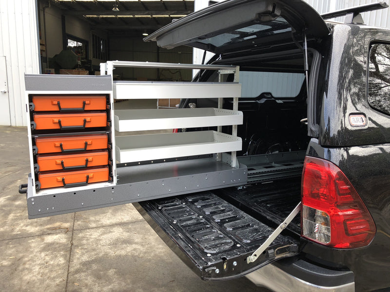 RolaCase Canopy Shelving Package 30 – Australian-made ute canopy shelving kit