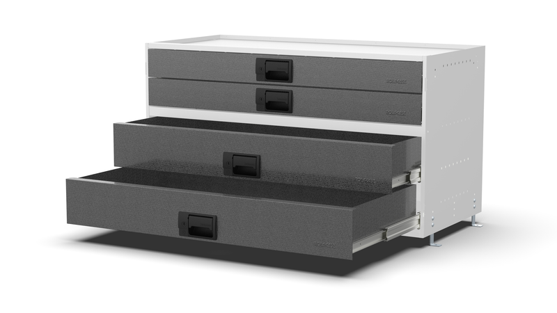 Drawers open – RCKIT100/7 Vehicle Metal Drawer Kit