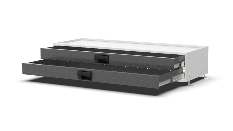 Drawers open – RCKIT120/1 Vehicle Metal Drawer Kit