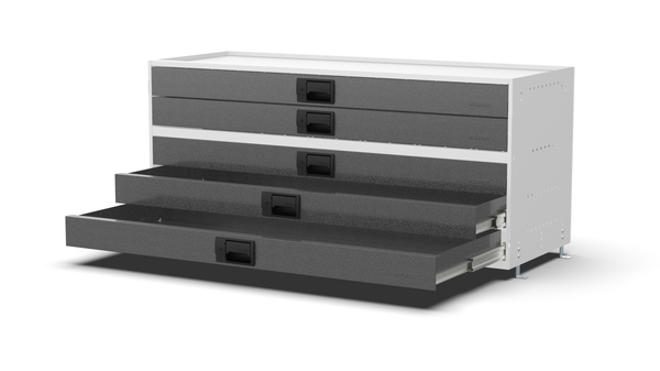 Drawers open – RCKIT120/6 Vehicle Metal Drawer Kit