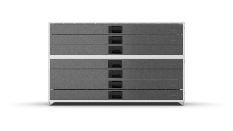 Front view – RCKIT120/8 Vehicle Metal Drawer Kit