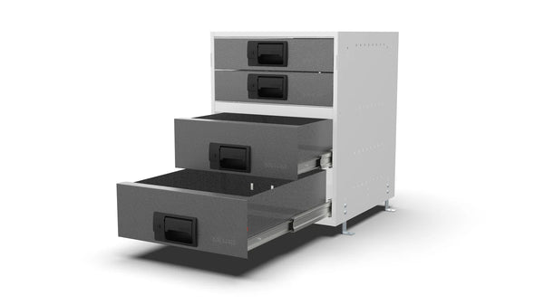 Drawers open – RCKIT40/12 Vehicle Metal Drawer Kit