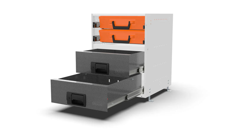 Drawers open – RCKIT40/14 Vehicle Metal Drawer Kit