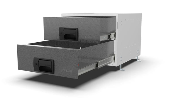 Drawers open – RCKIT40/4 Vehicle Metal Drawer Kit