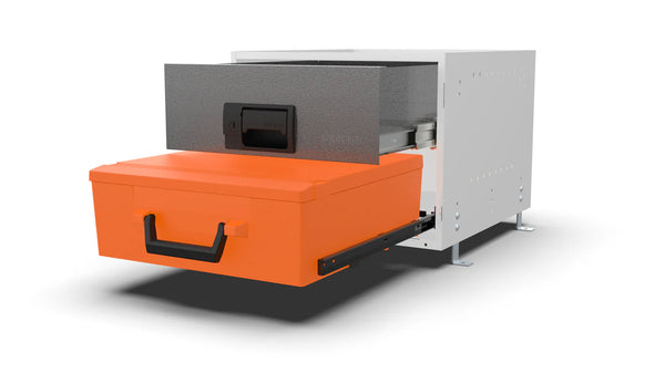 Drawers open – RCKIT40/6 Vehicle Metal Drawer Kit