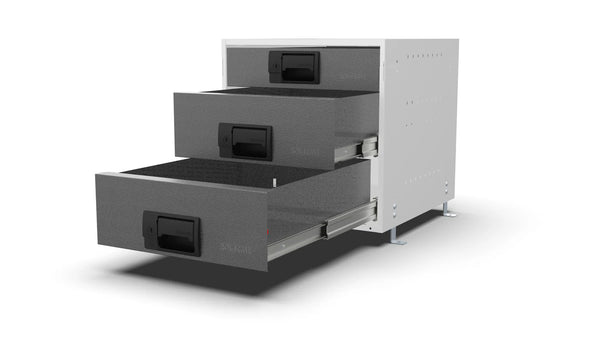 Drawers open – RCKIT40/8 Vehicle Metal Drawer Kit