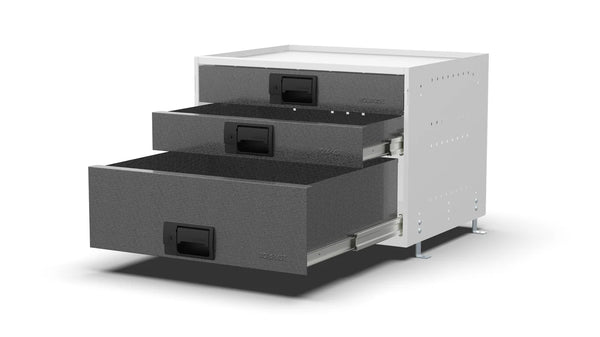 Drawers open – RCKIT60/13 Vehicle Metal Drawer Kit