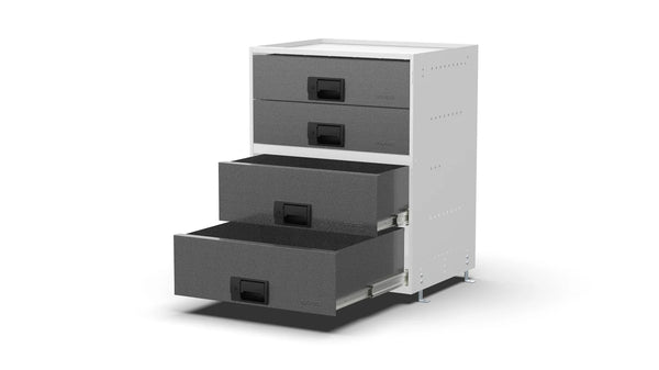 Drawers open – RCKIT60/17 Vehicle Metal Drawer Kit