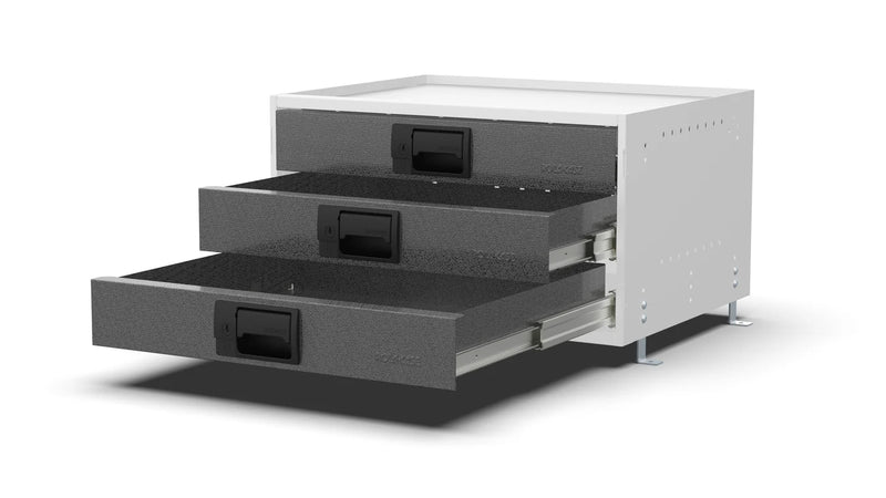 Drawers open – RCKIT60/2 Vehicle Metal Drawer Kit