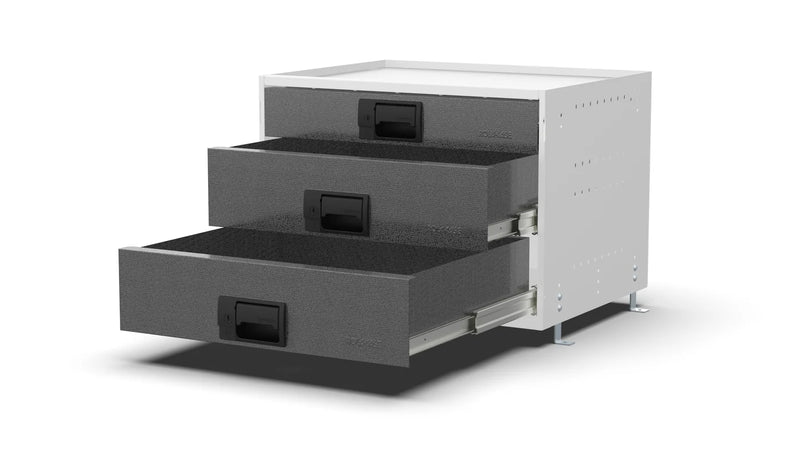 Drawers open – RCKIT60/5 Vehicle Metal Drawer Kit