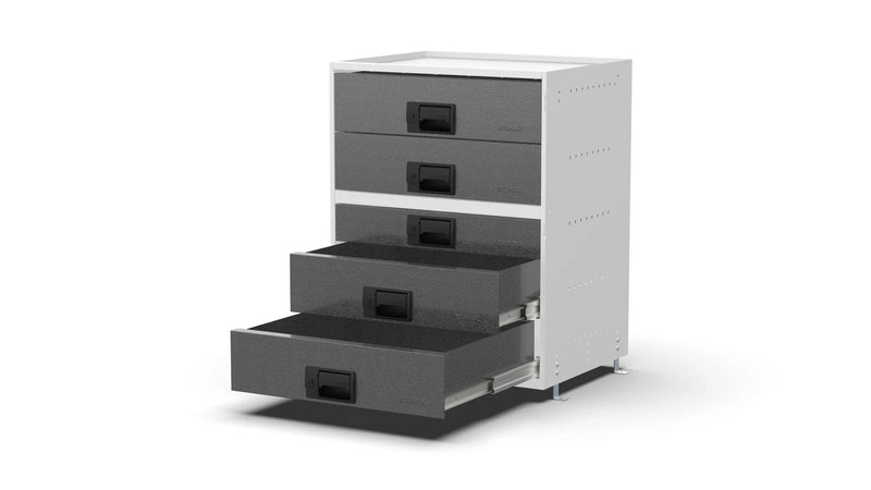 Drawers open – RCKIT60/9 Vehicle Metal Drawer Kit