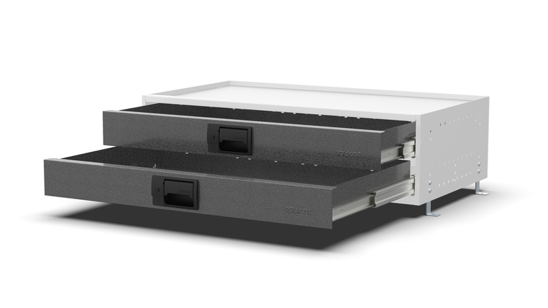 Drawers open – RCKIT80/1 Vehicle Metal Drawer Kit