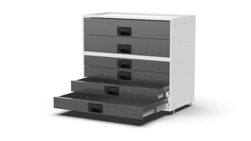 Drawers open – RCKIT80/10 Vehicle Metal Drawer Kit