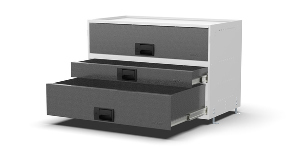 Drawers open – RCKIT80/18 Vehicle Metal Drawer Kit