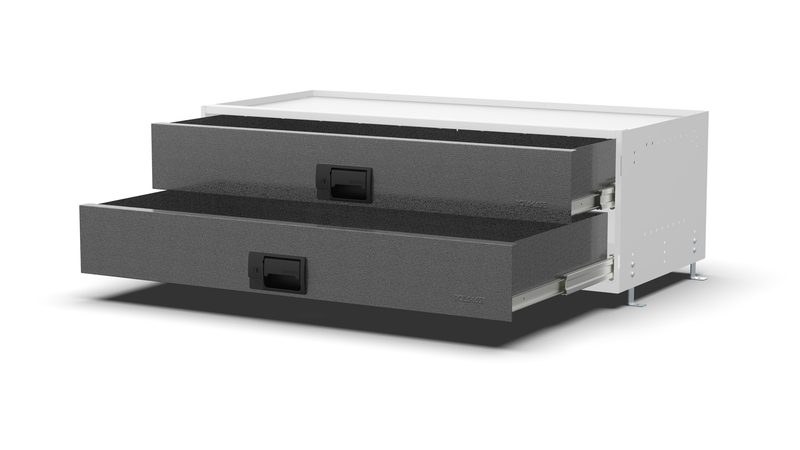 Drawers open – RCKIT100/3 Vehicle Metal Drawer Kit