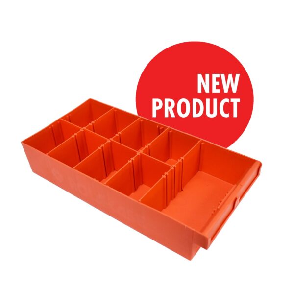 Medium Orange Plastic Van Bin