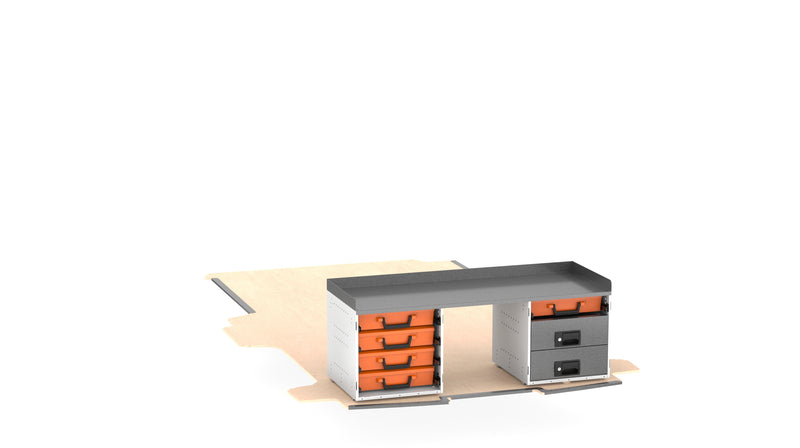 RolaShelf Ford transit Custom Trend LWB Locksmith Van Package Rear view 