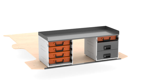 RolaShelf Toyota Hiace Locksmith Van Package - Rear Side 