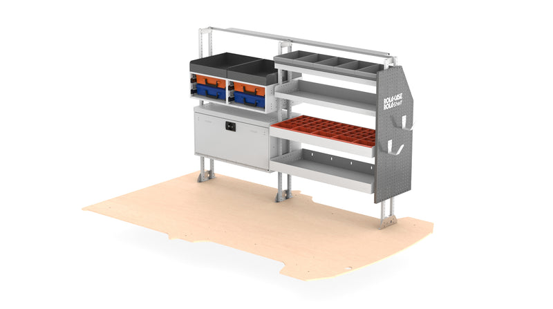 Rolashelf Drivers Side HVAC Van Kit – Low/Mid Roof v1