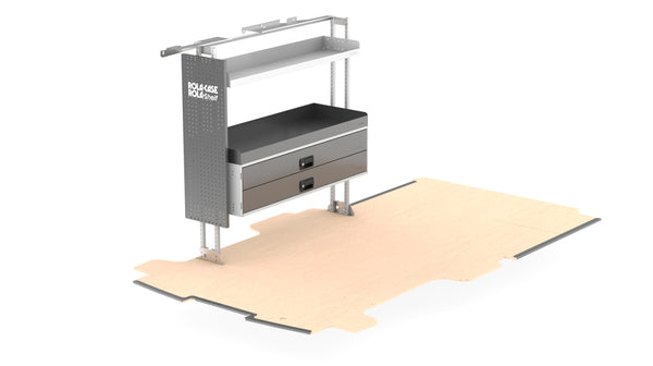 RolaShelf Passenger Side Deluxe Van Kit – Low/Mid Roof Universal 12 v1 