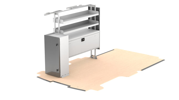 RolaShelf Passenger Side HVAC Van Kit – Low/Mid Roof 12 v1 