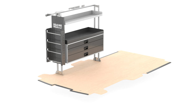 RolaShelf Passenger Side Service Van Kit – Low/Mid Roof Universal 12 v1 