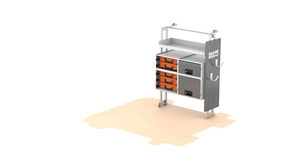 RolaShelf 890mm Driver or Passenger Side Service Van Shelving Bay v1