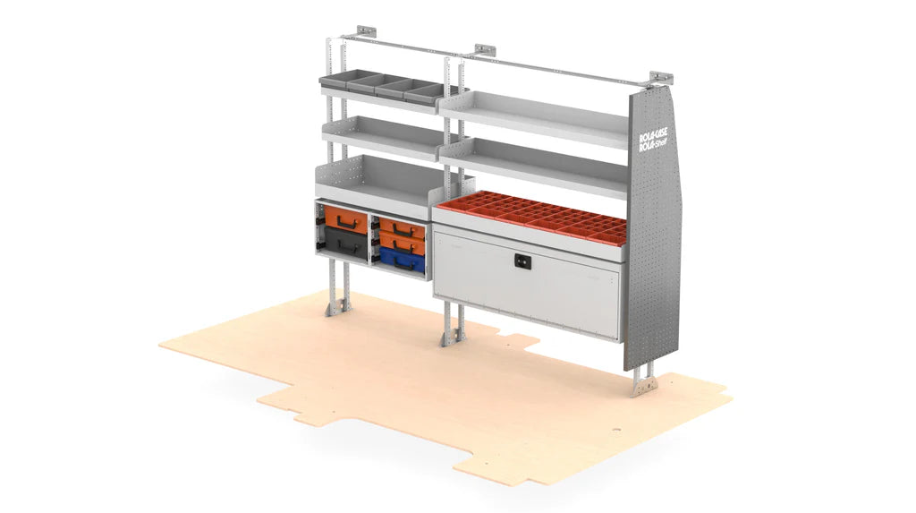 Drivers Side General Van Shelving Kit I RolaShelf