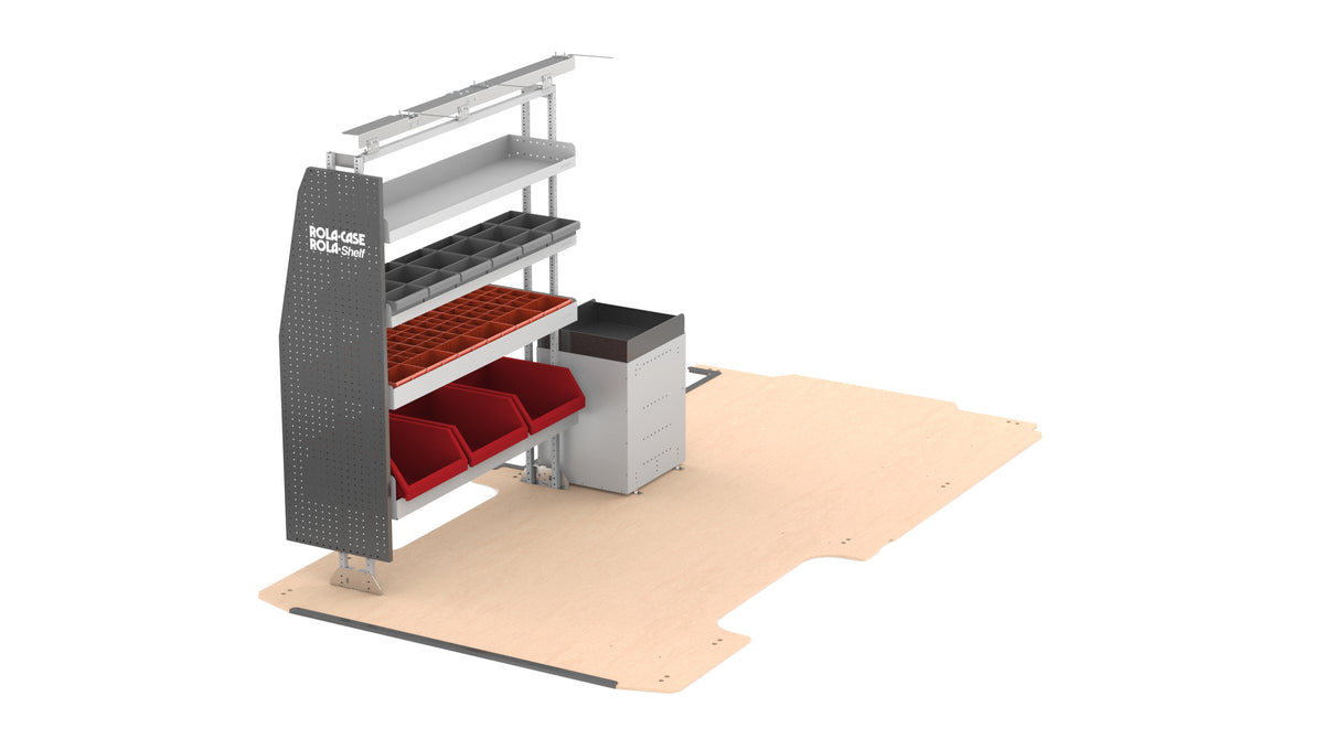 Passenger Side Service Technician Van Kit + Cabinet I RolaShelf