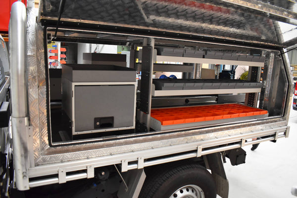 Rolacase Full Service body/Canopy Shelving Package 15.1