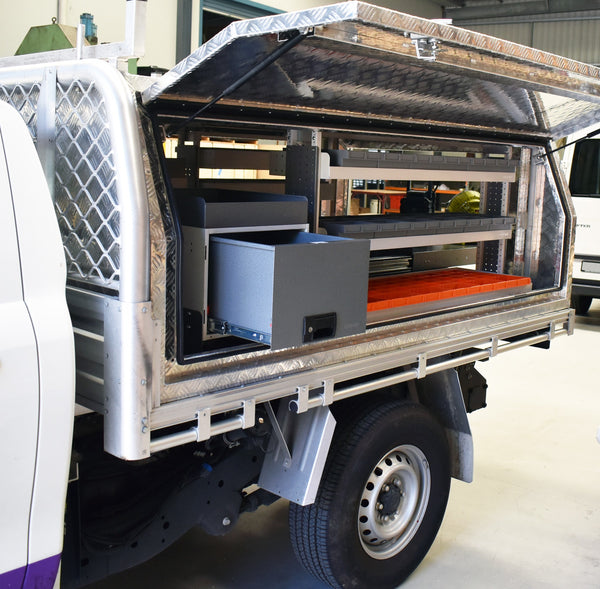 Rolacase Full Service body/Canopy Shelving Package 15.2