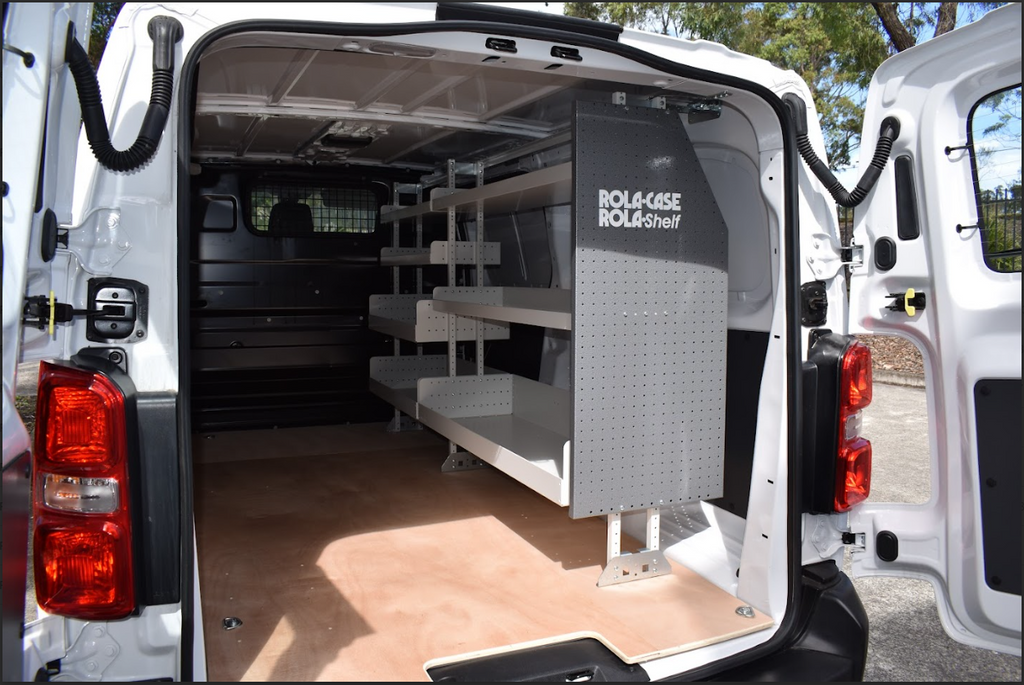 RolaShelf Peugeot Van upfit 11