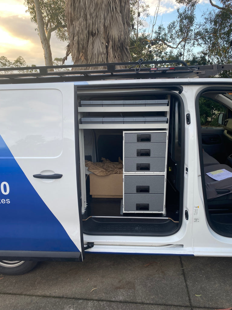 RolaShelf Peugeot Van upfit 2