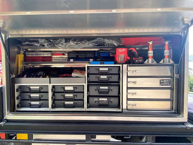 Rolacase Canopy_Service Body Shelving 61