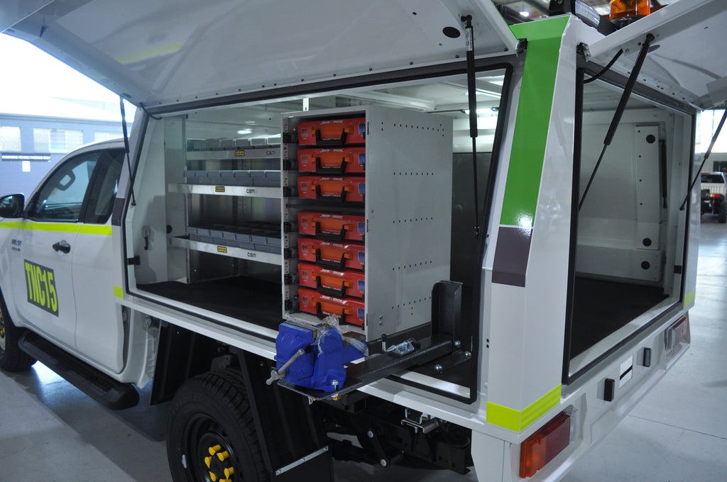 Rolacase Canopy_Service Body Shelving 62