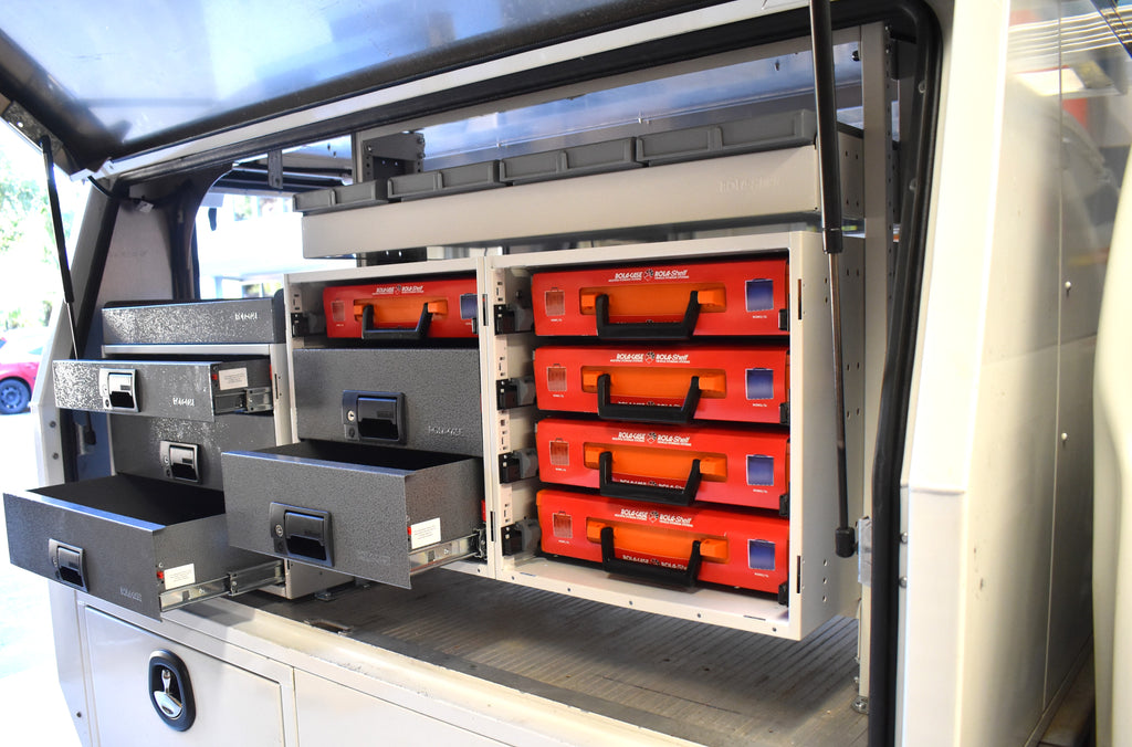 Rolacase Canopy_Service Body Shelving 9