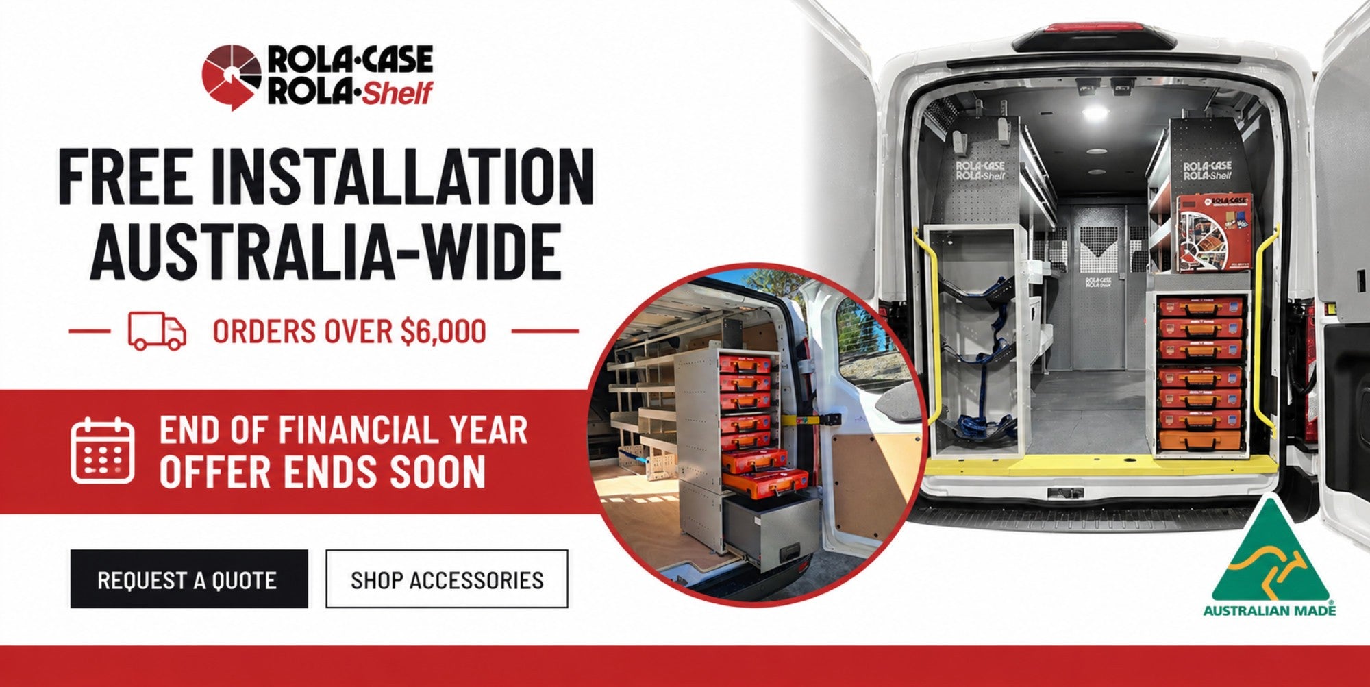 RolaCase End of Financial Year offer: free installation Australia-wide on orders over $6,000, ends soon